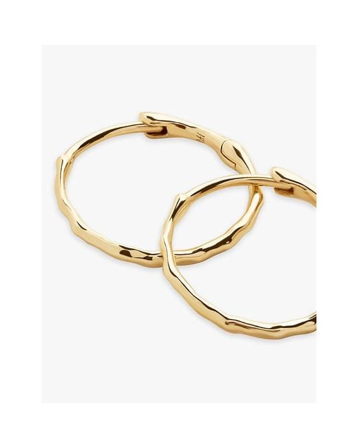 Monica Vinader Metallic Mv Siren 14Ct Small Hoop Earrings