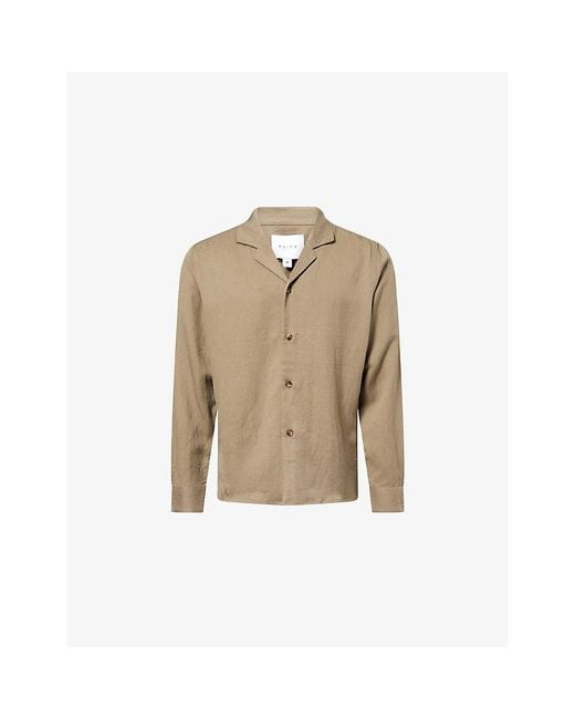 Raith Natural Sergio Spread-Collar Woven Shirt for men