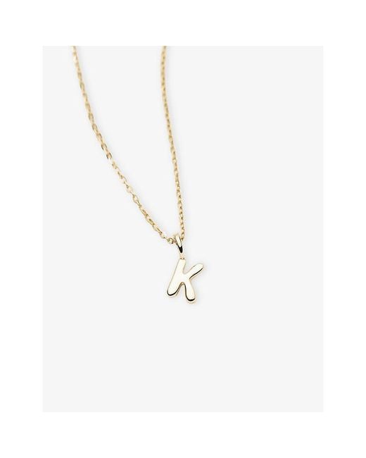 Missoma Metallic Fine Initial Mini K 14Ct Pendant Necklace