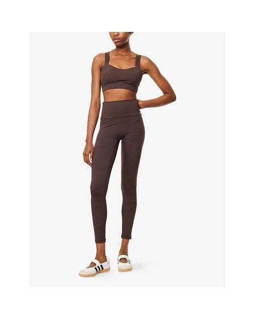 Sisterly Tribe Brown Yoga Classic High-Waist 7/8 Leggings