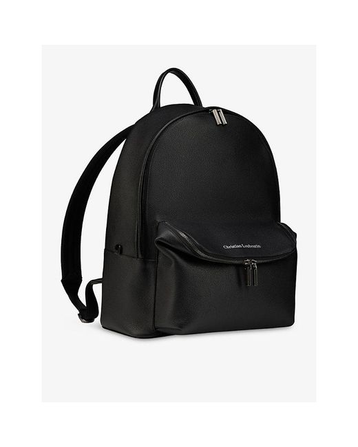Christian Louboutin Black Nostalgic Leather Backpack for men