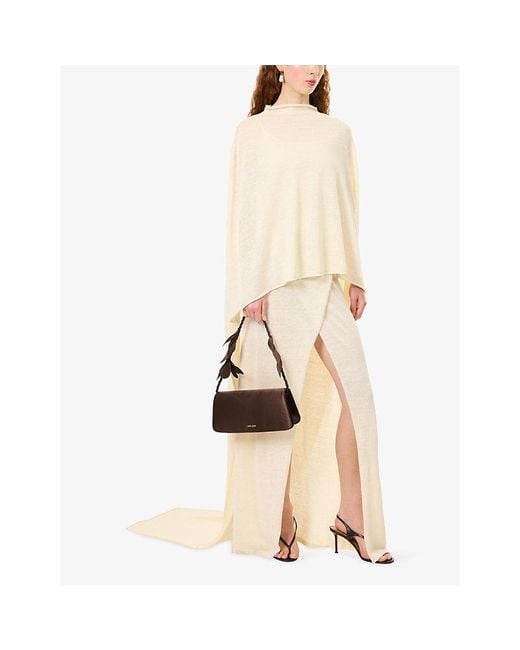 AYA MUSE Natural Eos Layered Linen-Blend Maxi Dress