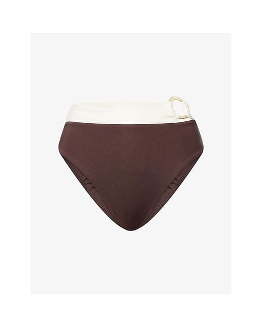 Cheap Monday Brown Costa Rica High-Waisted Bikini Bottoms