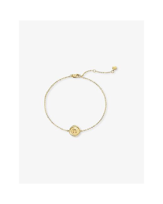 Monica Vinader White Mini Initial N Stamp 14Ct- Bracelet