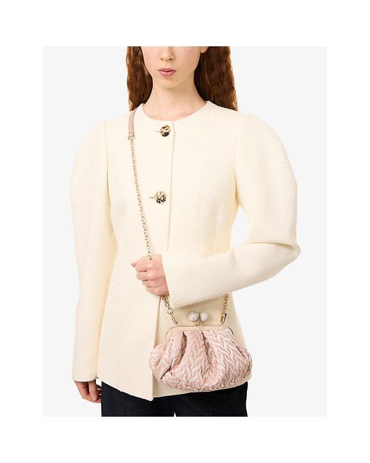 Weekend by Maxmara Pink Pasticcino Small Linen And Silk Handbag