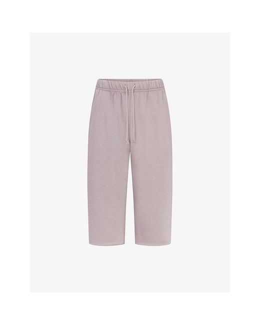Skims Purple Drawstring-Waist Side-Pocket Cotton-Blend Shorts for men