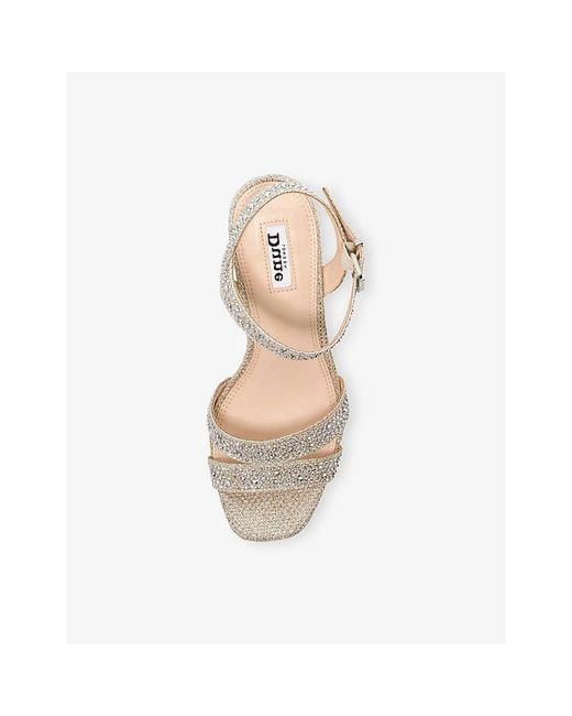 Dune White Manifesting Woven Heeled Sandals