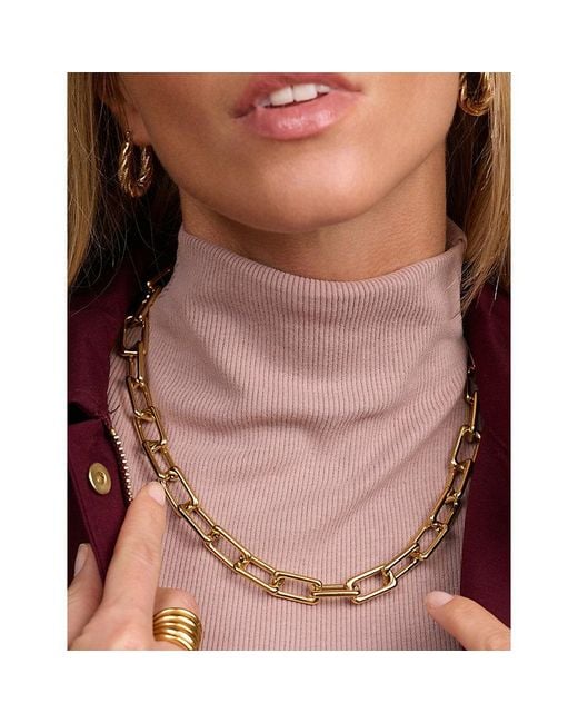 La Maison Du Couturier Metallic Amadeus Gia Large Link 18Ct-Plated Brass Necklace
