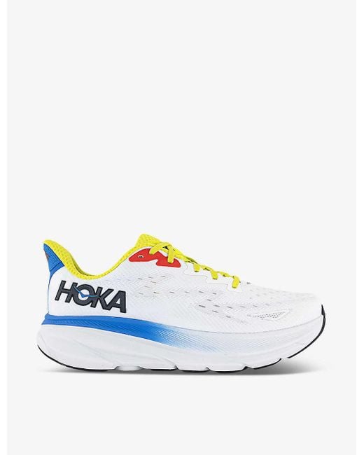 Hoka One One Blue Clifton 9 Breathable Polyester-blend Low-top Trainers for men