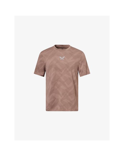 Castore Brown Apex Engineered Short-Sleeve T-Shirt for men