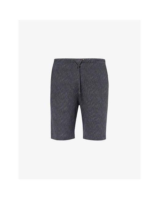 Zimmerli of Switzerland Gray High-rise Regular-fit Stretch-woven Pyjama Shorts for men