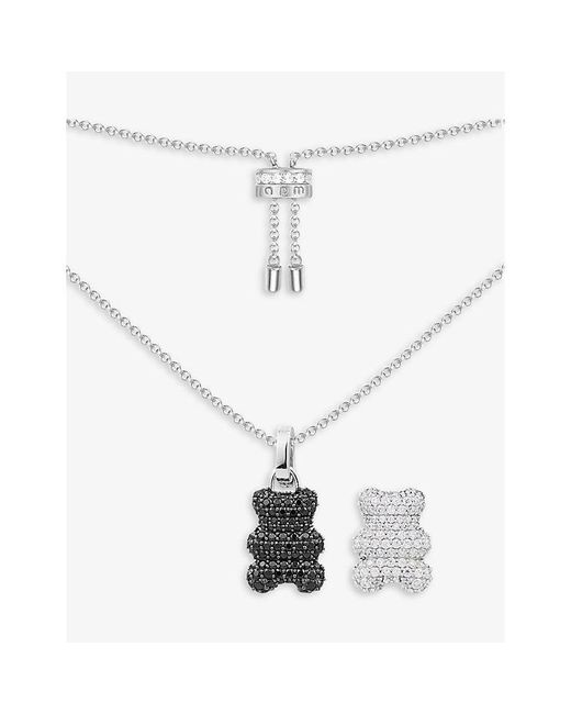 Apm Monaco Baby Mood Yummy Bear Sterling- And Zirconia Necklace in White |  Lyst
