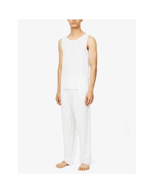 Hanro White Function Stretch-Jersey Vest for men