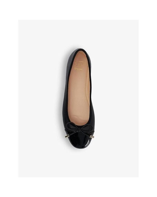 Dune Black Highest Bow-Embellished Leather Pumps