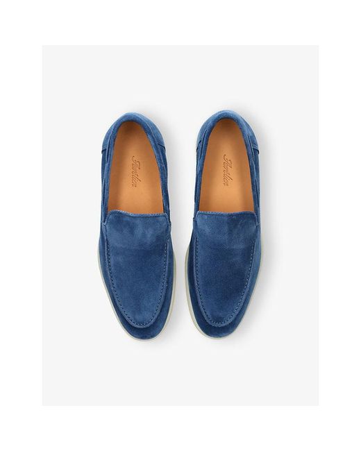 Aurélien Blue Yacht Suede Loafers for men