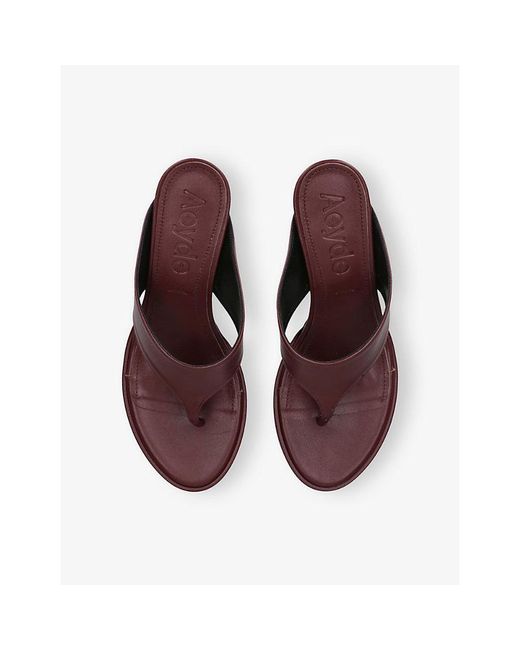 Aeyde Brown Olenna Leather Heeled Sandals