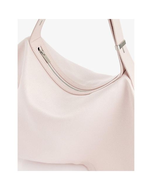 Issey Miyake Pink Enveloping Square Woven Shoulder Bag