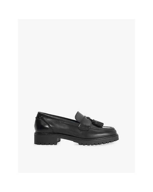 Dune Black Gracelyn Leather Loafers