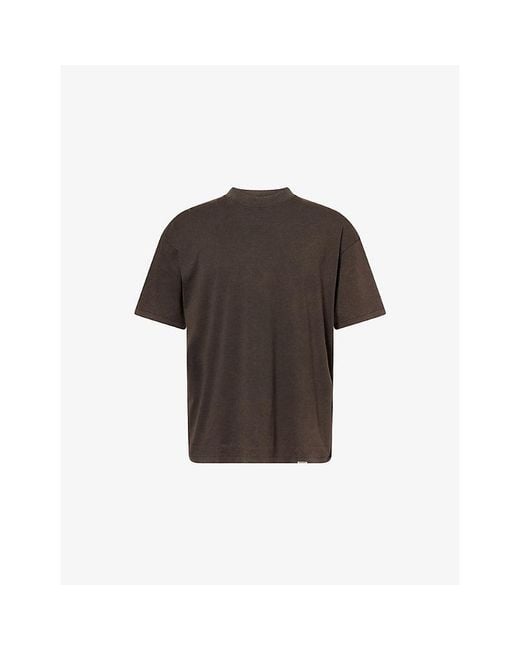 Represent Brown Initial Oversized Cotton T-Shirt for men