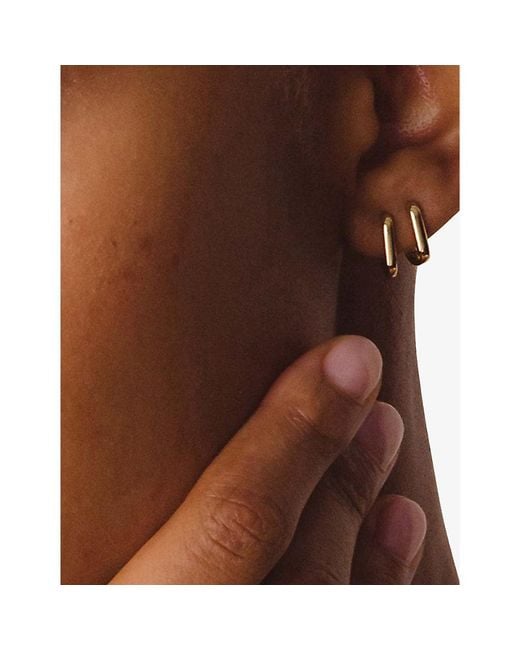 Astley Clarke Metallic Celestial Oblong 18Ct Huggie Earrings
