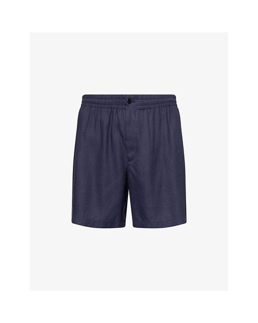 Moncler Genius Blue Moncler X Gilga Farm By Donald Glover Linen-Blend Shorts for men
