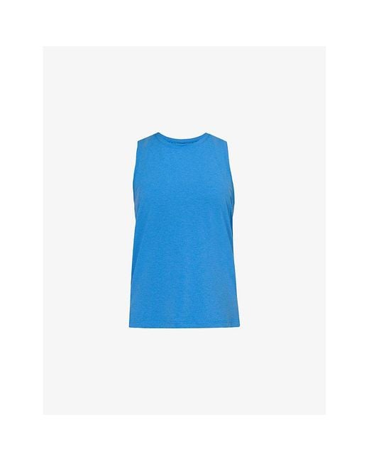 Sweaty Betty Blue Soft Flow Studio Stretch-Woven Tank Top
