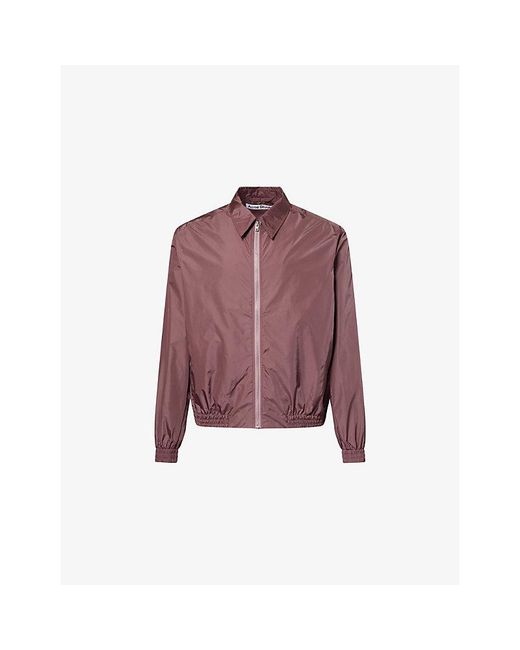 Acne Purple Brand-Print Shell Jacket for men