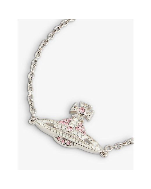 Vivienne Westwood Natural Kika Crystal-embellished Brass Bracelet
