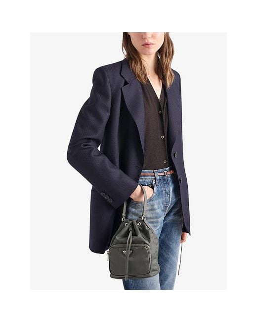 Prada Black Duet Re-Nylon Bucket Bag