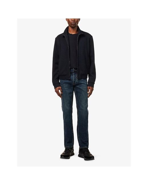 Emporio Armani Blue Slim-Fit Straight-Leg Denim Jeans for men