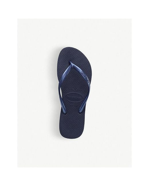 Havaianas Blue Slim Rubber Flip-Flops