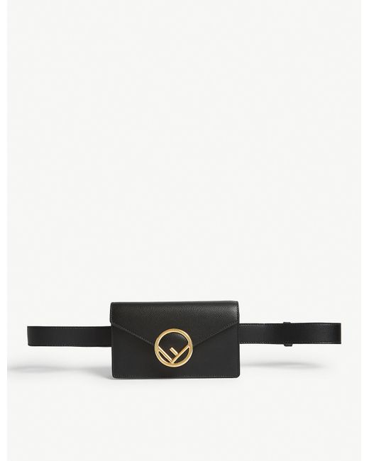 Fendi Black Leather Belt Bag