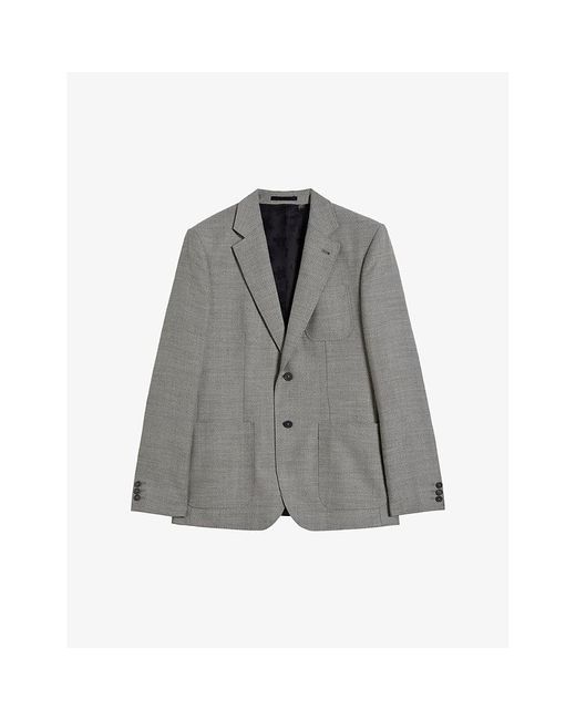 Ted Baker Gray Luccaj Slim-fit Wool Jacket for men