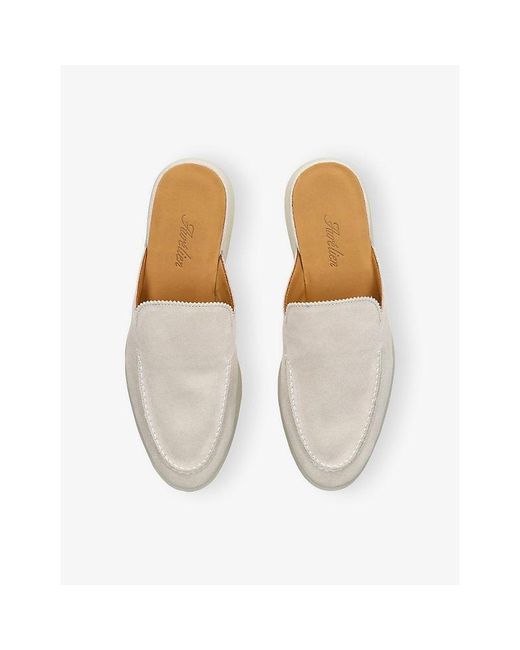 Aurélien White Yacht Suede Slipper Loafers