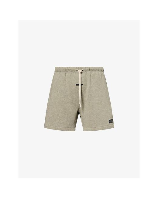 Fear Of God Natural Logo-Print Classic Cotton Shorts for men