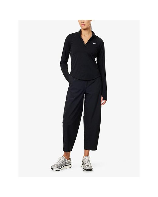 Nike Blue Tempo Long-Sleeves Woven Top