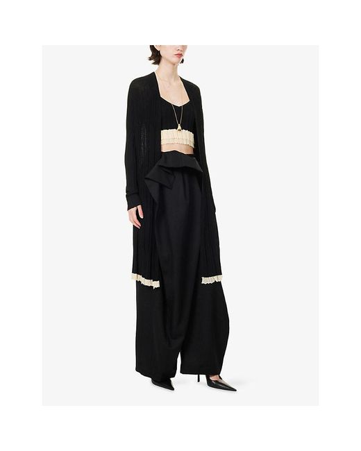 Ashlyn Black Mine Wrap Knitted Cardigan