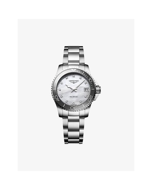 Longines Metallic L3.370.4.87.6 Hydroconquest Bicolour Stainless-Steel And 0.044Ct Diamond Quartz Watch