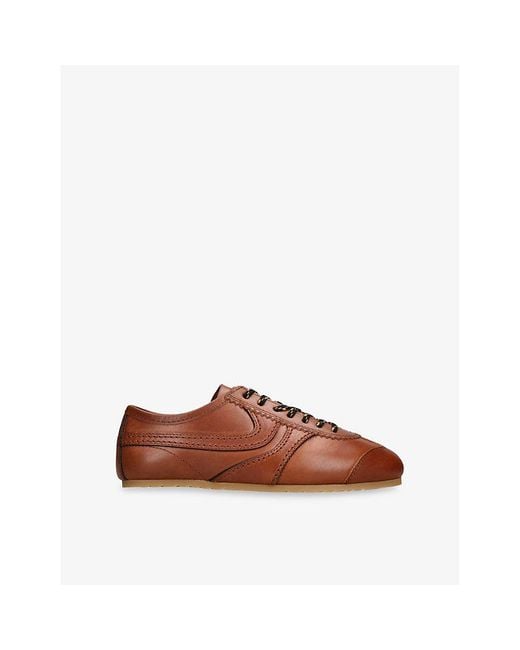 Dries Van Noten Brown Dustin Leather Trainers