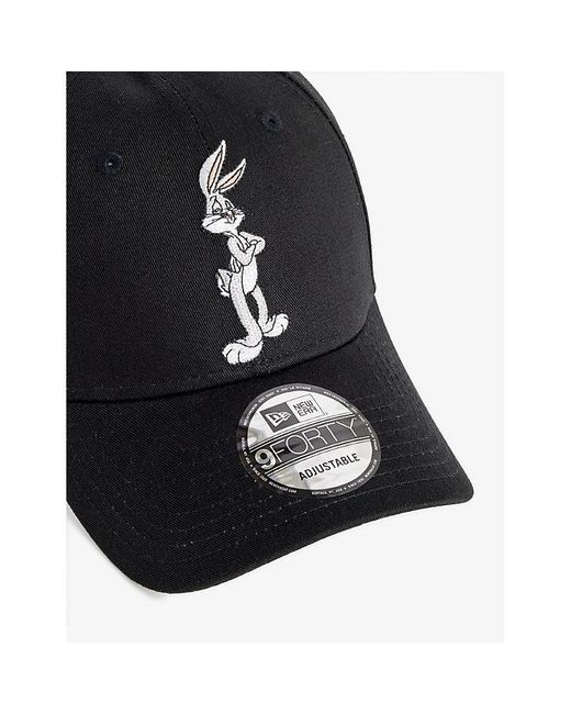 KTZ Black 9forty Bugs Bunny Brand-embroidered Cotton-twill Cap for men