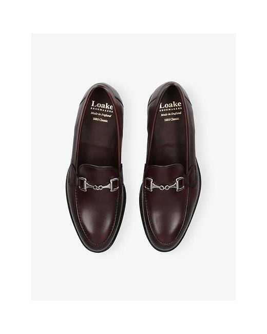 Loake Black Kensington Leather Loafers for men