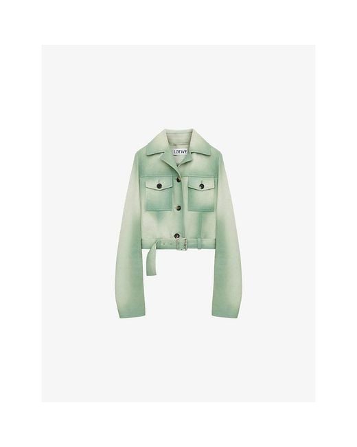 Loewe Green Cropped Jacket