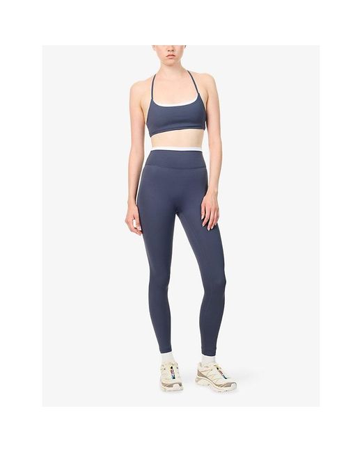 ADANOLA Blue Ultimate Double-Layered Workout Leggings