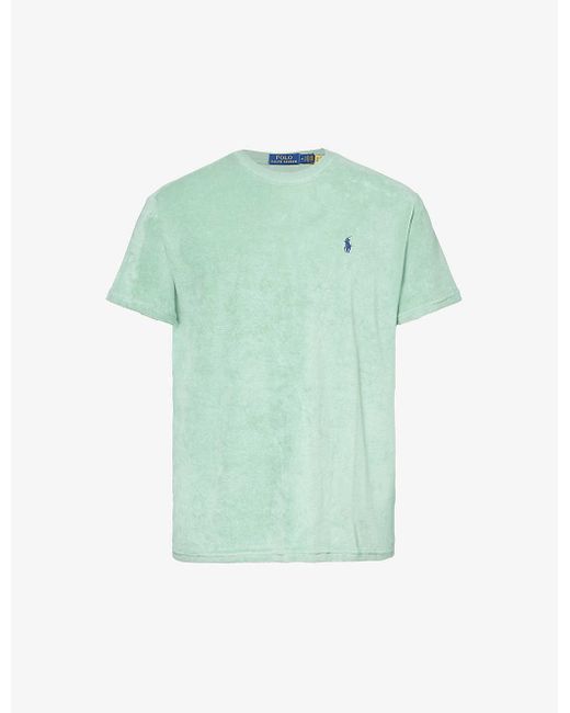 Polo Ralph Lauren Green Logo-embroidered Regular-fit Cotton And Recycled Polyester-blend T-shirt X for men