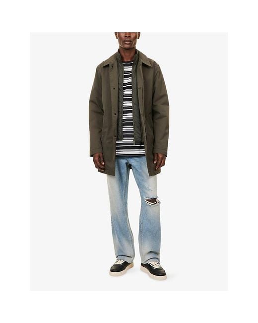 NN07 Gray Blake Hybrid Shell Trench Coat for men