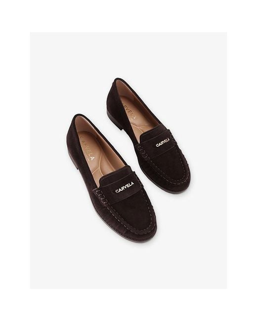 Carvela Kurt Geiger Black Avanti Suede Loafers