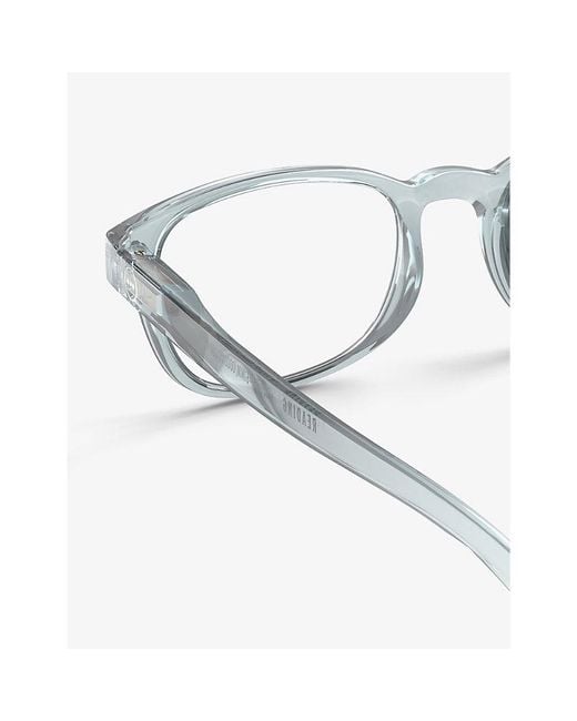 Izipizi White #B Square-Framed Havane Reading Glasses for men