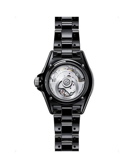 Chanel Black H5702 J12 Automatic Diamond, Ceramic And Steel Watch
