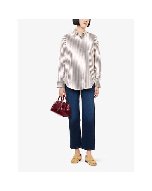 Citizens of Humanity Blue Palma Straight-Leg Stretch-Denim Blend Jeans