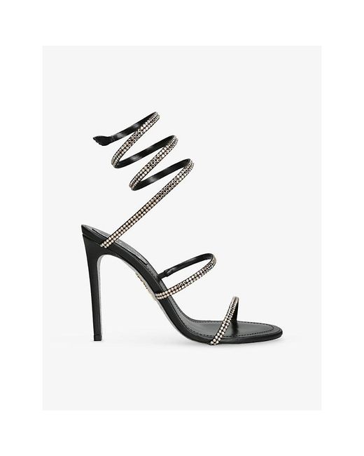 Rene Caovilla Multicolor Cleo Ii 105 Jewel-Embellished Leather Heeled Sandals